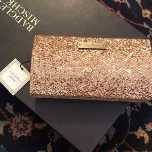 Jenny Packham Boudoir gold evening clutch NWT